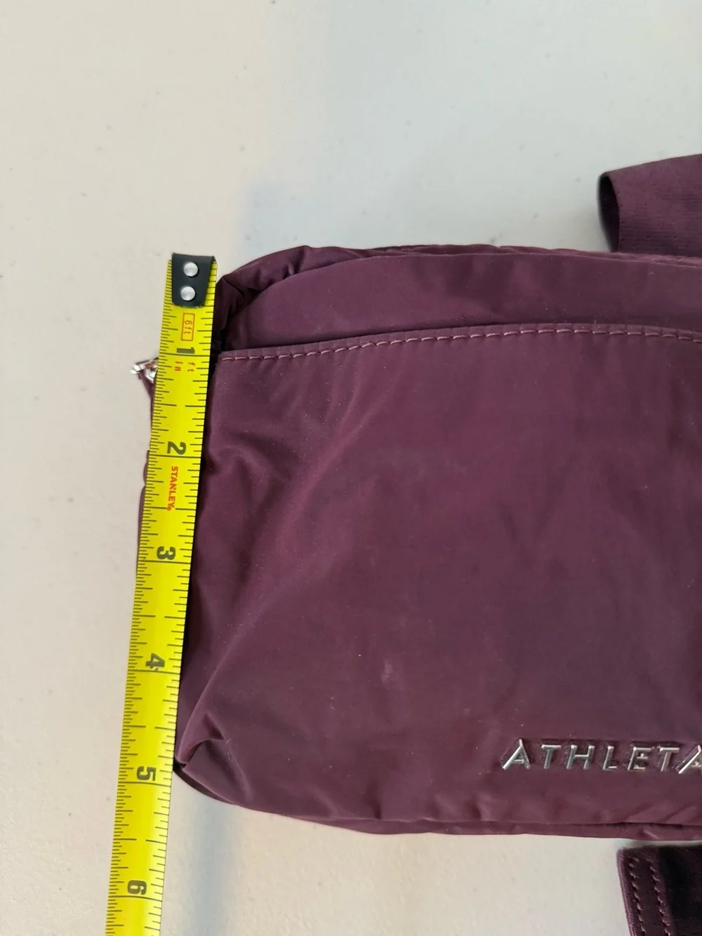 Athleta All About Large Crossbody Belt Bag Plum Purple Nylon Travel Festival